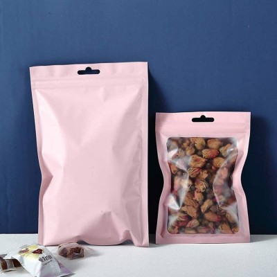 Smell Proof Bags Resealable Foil Pouch With Window And Euro Hang Hole Odorless Mylar Bags Heat Seal Pouch Food Safe Storage